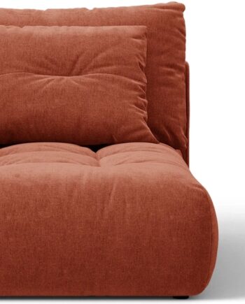 Chaiselongmodul Modulsofa Micadoni Bloom  Venstrevendt  Rødbrun Wind 52 Tekstureret Stof B112xd152xh97 Cm