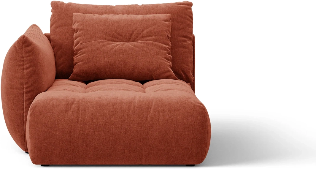Chaiselongmodul Modulsofa Micadoni Bloom  Venstrevendt  Rødbrun Wind 52 Tekstureret Stof B112xd152xh97 Cm