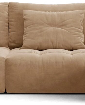 Chaiselongsofa Hjørnesofa Micadoni Bloom Højrevendt Mandelbeige Velour  327 Cm  Op Til   Pers