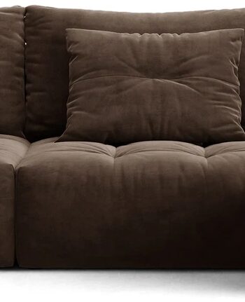 Chaiselongsofa Hjørnesofa Micadoni Bloom  Højrevendt  Mørkebrun Velour  B327   D152   H97 Cm    Personer