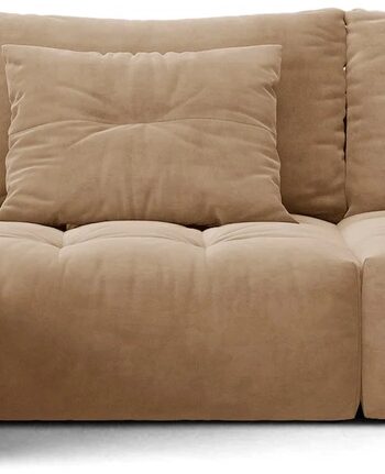 Chaiselongsofa Hjørnesofa Micadoni Bloom Venstrevendt  Mandelbeige Velour Casino Lion H97xb327xd152 Cm   -sæders