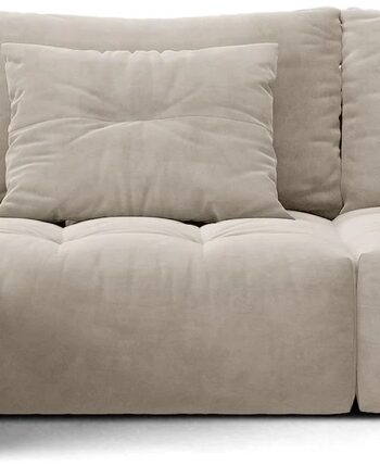Chaiselongsofa Hjørnesofa Micadoni Bloom Venstrevendt  Velour Lys Beige  H97 B327 D152 Cm  Plads Til   Personer