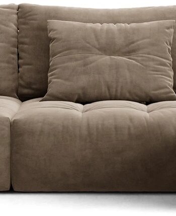 Chaiselongsofa Micadoni Bloom Hjørnesofa Højrevendt  Velour Casino Taupe Lys Brun 327x152 Cm   Pers
