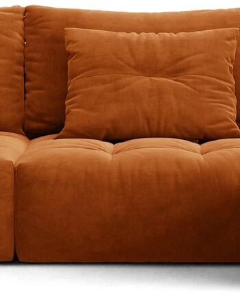 Chaiselongsofa Micadoni Bloom   Højrevendt Hjørnesofa   Casino Velour Terrakotta  327ã 152 Cm  Plads Til