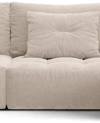 Chaiselongsofa Micadoni Bloom  Højrevendt Hjørnesofa  Lys Beige Tekstureret Wind Stof  B327ã D152ã H97 Cm