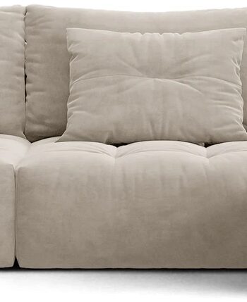 Chaiselongsofa Micadoni Bloom Højrevendt   Lys Beige Velour  Rummelig Hjørnesofa Til   Personer