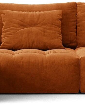 Chaiselongsofa Micadoni Bloom  Venstrevendt Hjørnesofa  Terrakotta Velour  B327   D152 H97  Plads Til   Personer