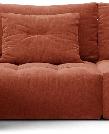 Chaiselongsofa Micadoni Bloom Venstrevendt Rødbrun Wind 52 Strukturstof 327x152 Cm