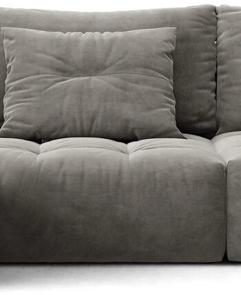 Chaiselongsofa Micadoni Bloom Venstrevendt  -personers Velour Casino Stone Grå
