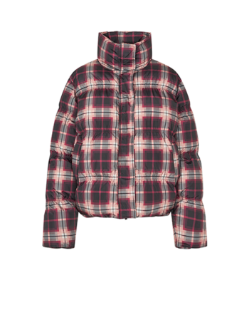 Crä   Cras Valenciacras Puffer Jacket Bordeaux Check : Erling Christensen Møbler  : Erling Christensen Møbler