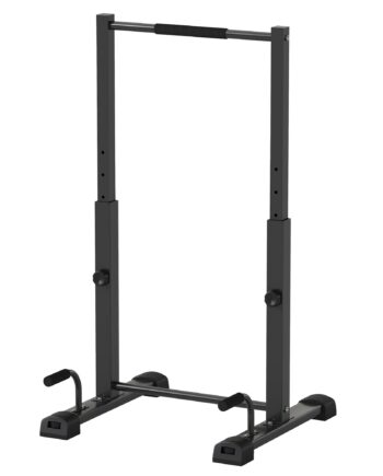 Dip Station  Armstrækningsstativ  Højdejusterbar Fra 93-117 Cm  540 Kg Belastningskapacitet  Helkropstræning  Sort