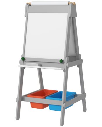 Dobbeltsidet Børnestaffeli Med Papirrulle  Tavle  Whiteboard   - - -design  Til Tegning Og Maling