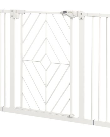 Dørgitter Trappegitter Barriere Hundegitter  100 Cm     Cm   76 Cm  Hvid