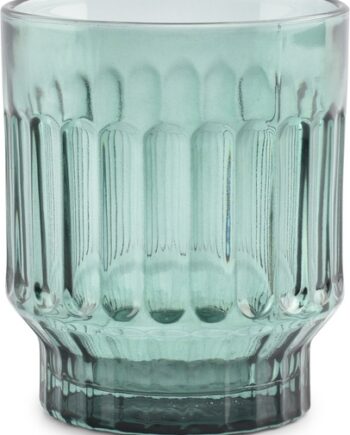 Drikkeglas Sæt   Salt   Pepper Tone 30 Cl Grøn  Struktureret Gennemfarvet Glas  Tåler Opvaskemaskine