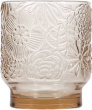 Drikkeglas Salt   Pepper Flora  -pak  Brun 30 Cl   Struktureret Glas  Stabelbart  Tåler Opvaskemaskine