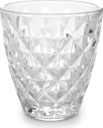 Drikkeglas Salt   Pepper Prisma Sæt   27 Cl Transparent Facetteret Glas Opvaskemaskine    Gaveæske