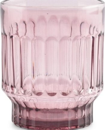 Drikkeglas Salt   Pepper Tone  -pak Rosa 30 Cl  Struktureret Gennemfarvet Glas  Opvaskemaskine