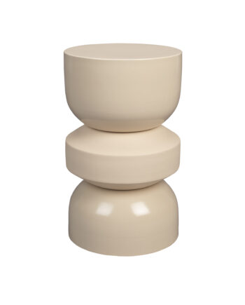 Dutchbone Apollo Skammel  Rund Beige Metal  ø29
