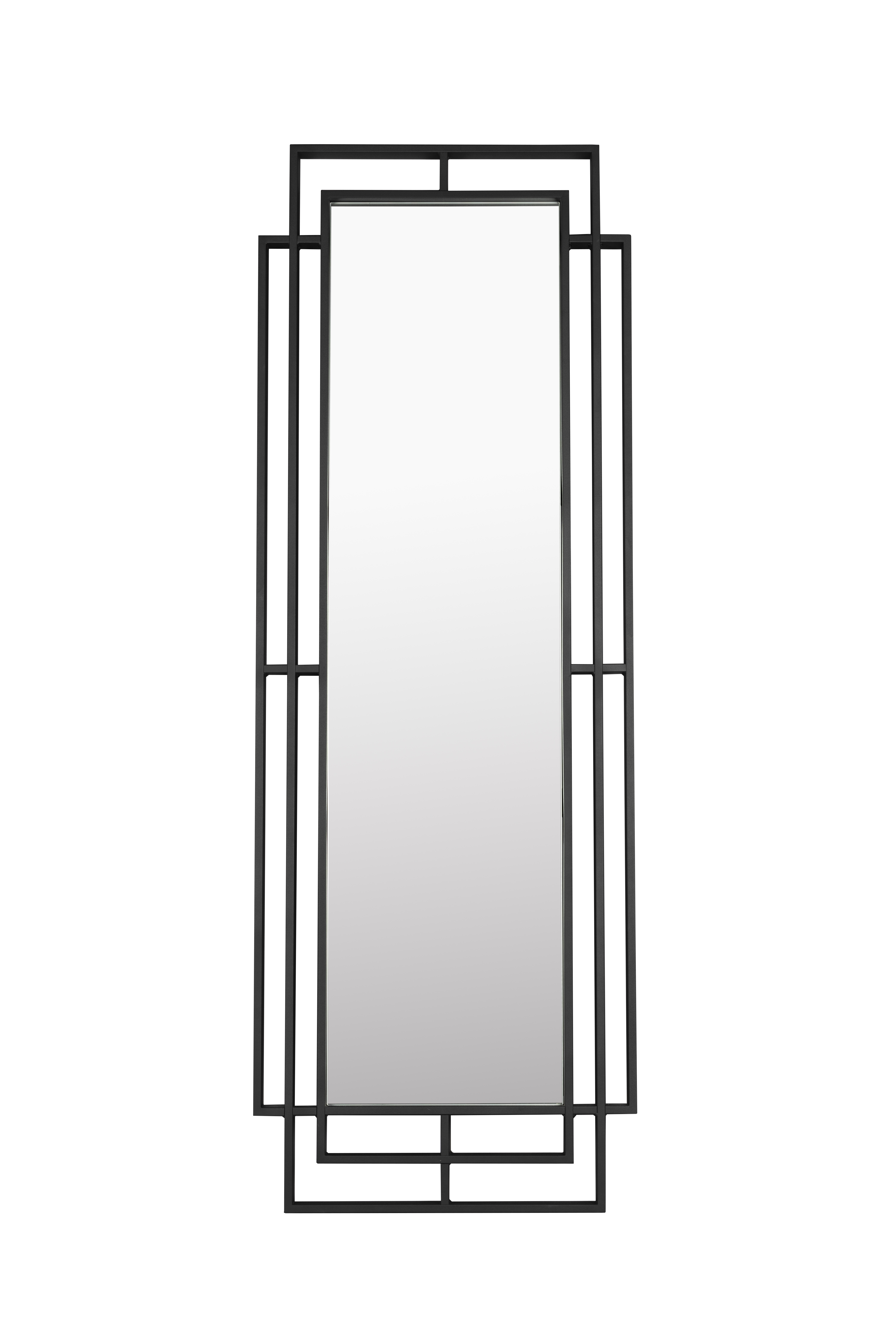 Dutchbone Ramsey Gulvspejl  Rektangulær Spejlglas Og Sort Metal  170x60