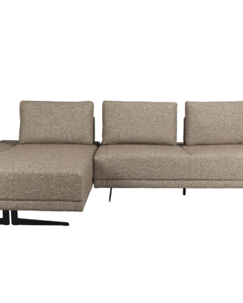 Dutchbone Shelly Sofa     Venstre Chaiselong Cinnamon Polyester Stof Og Stål