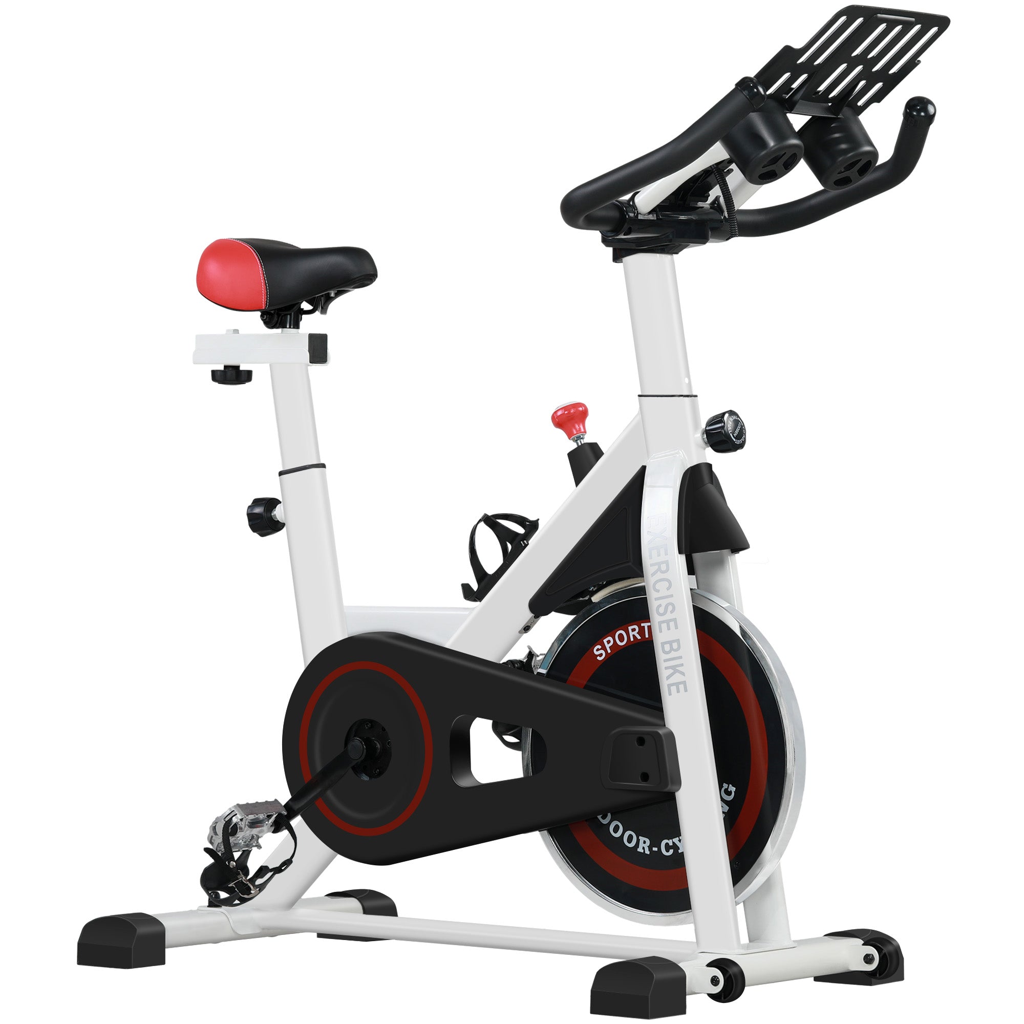 Ergometer  Justerbar Modstand  Op Til 120 Kg  Stål  L103   B53   H100-114 Cm  Hvid Sort