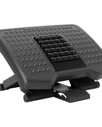 Ergonomisk Fodstøtte  Højdejusterbar  Massageflade Med Ruller  Sort  46   35 Cm