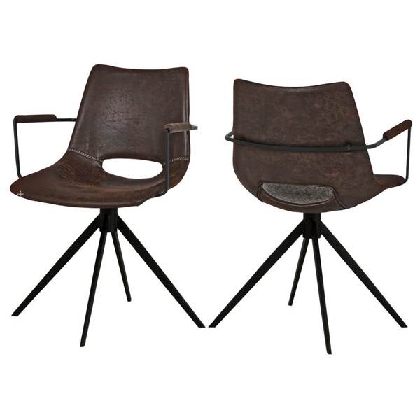 Erling Christensen Møbler Cayman Spisebordsstol Med Drejefunktion Og Armlæn Topper Dark Brown : Erling Christensen Møbler  : Erling Christensen