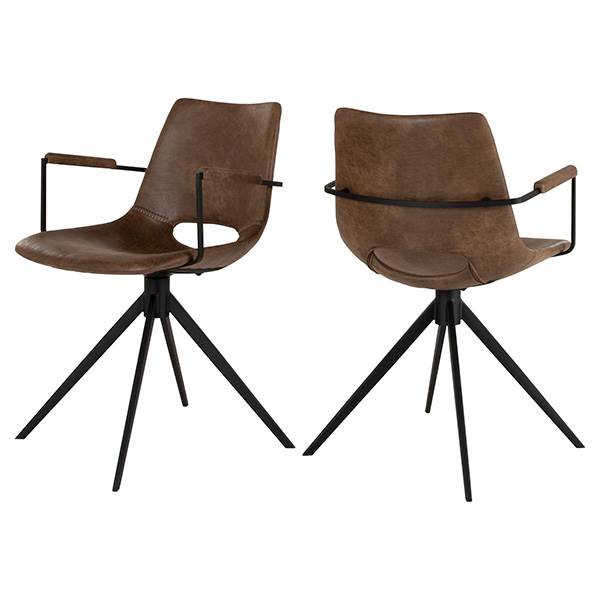 Erling Christensen Møbler Cayman Spisebordsstol Med Drejefunktion Og Armlæn Topper Light Brown : Erling Christensen Møbler  : Erling Christensen