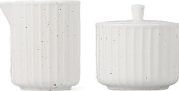 Fløde- Og Sukkersæt Salt   Pepper Ora Gloss Hvid New Bone China Porcelæn  Reaktiv Glasur  Tåler Mikrobølgeovn Og Opvaskemaskine    Gaveæske