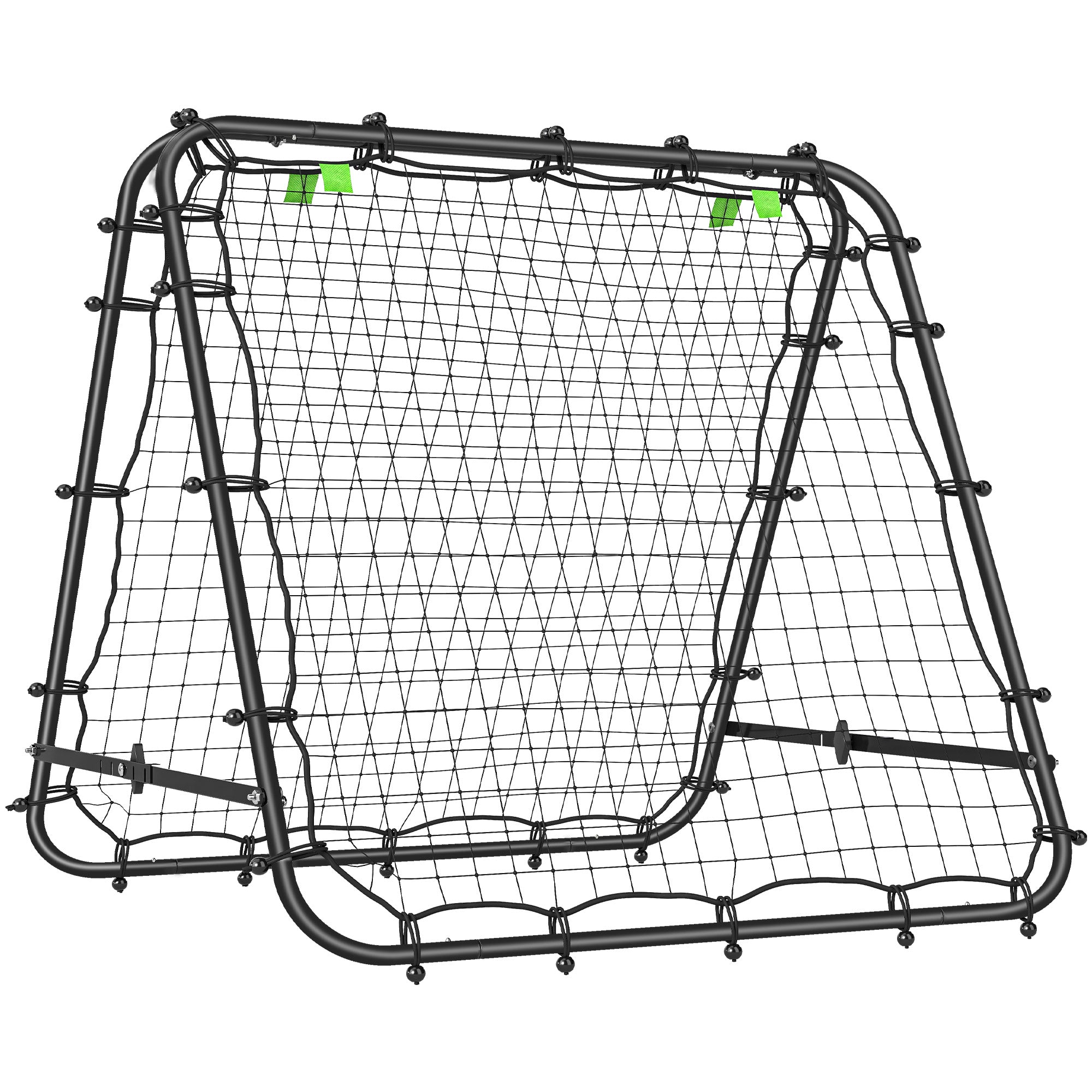 Fodboldmål Justerbart Foldbart Metalramme 100 95 Cm Sort