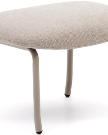 Fodstøtte Fodskammel Kave Home Belina Beige Chenille H40xb41xl58   Cm Moderne Nordisk