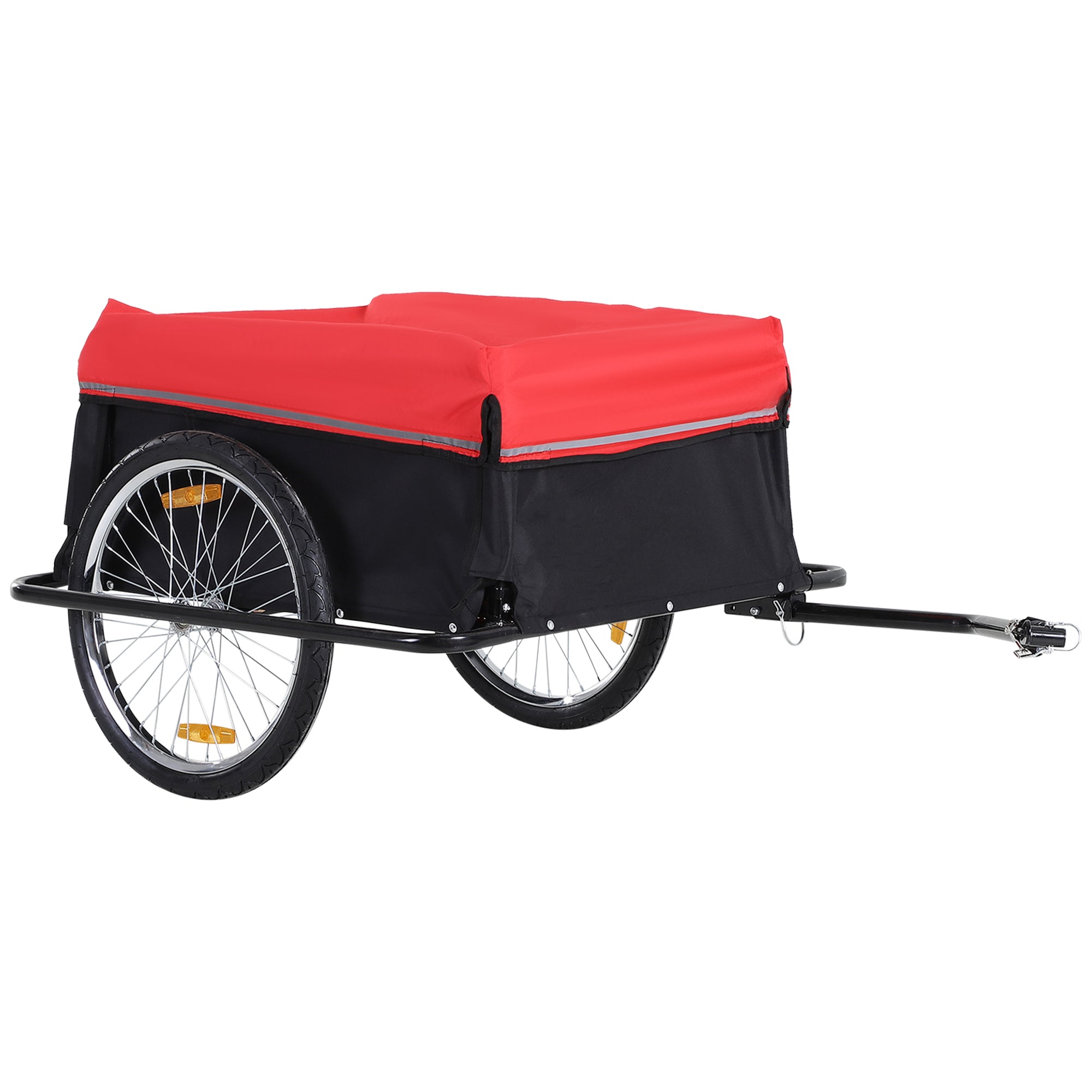 Foldbar Cykeltrailer Med Kobling  Transportvogn Lasteevne Op Til 40 Kg  Transporttrailer Til Cykelhåndvogn 140   88   60 Cm