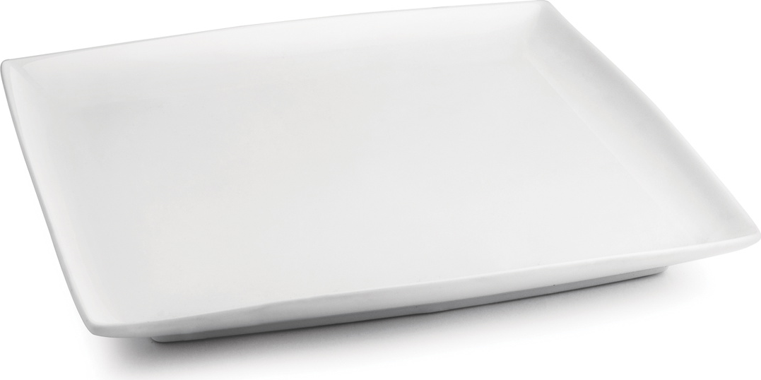 Forretstallerken Bonbistro Squito Kvadratisk 18x18 Cm New Bone China Porcelæn Hvid