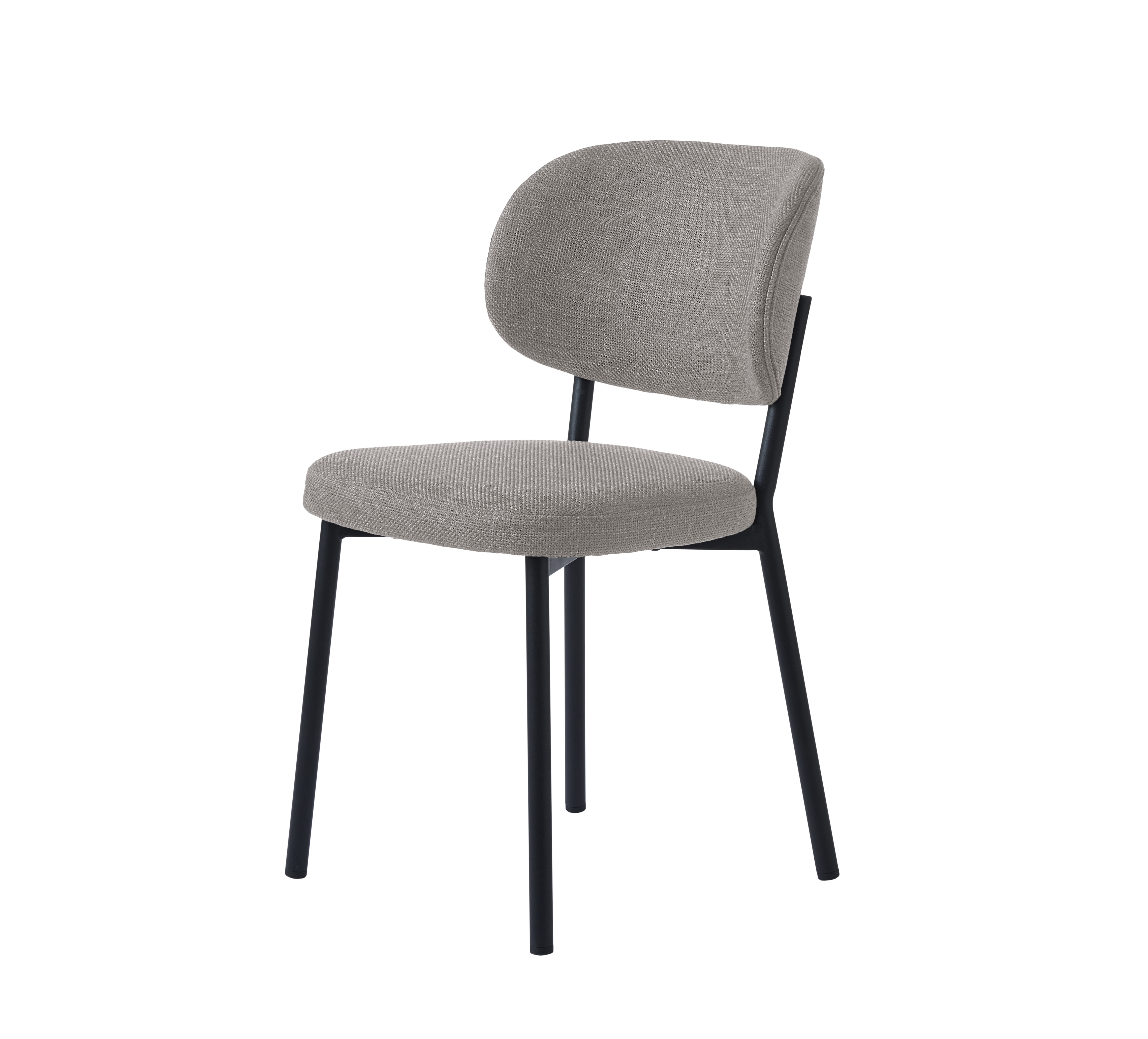 Fowler Spisebordsstol Sand Polyester Og Sorte Ben