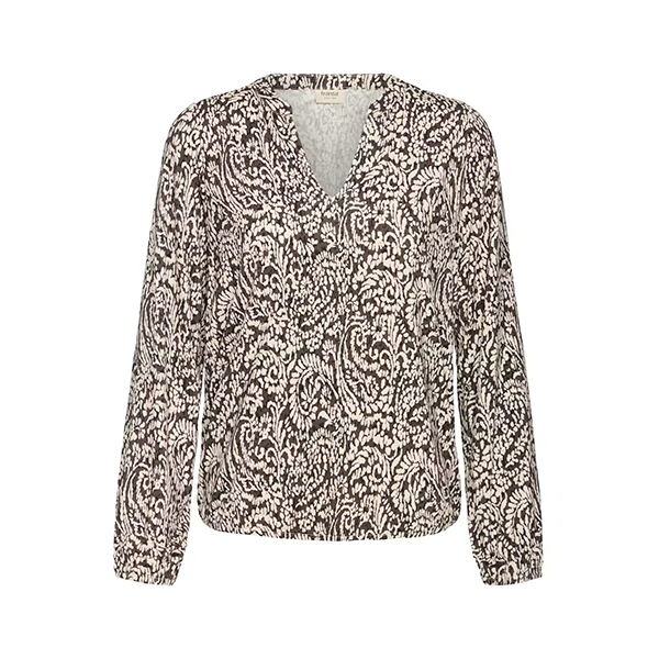 Fransa Framy Bl   Bluse  Aura Bloom Hot Fudge   Brown  : Erling Christensen Møbler
