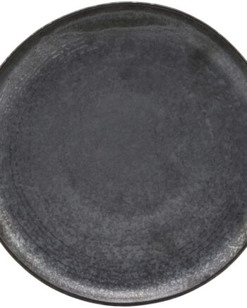 Frokosttallerken House Doctor Pion Porcelæn ø21   Cm Reaktiv Mat Glasur Sort Brun