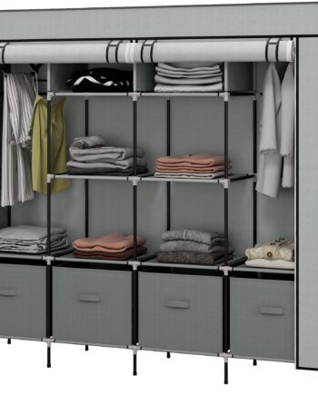 Garderobe   Stof  Døre    Garderobestænger  10 Rum  Grå
