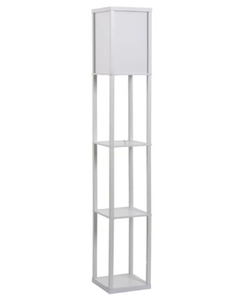 Gulvlampe Med Hylder  Gulvlampe  Træ  26   26   160 Cm  Til Stue Soveværelse  Uden Pære