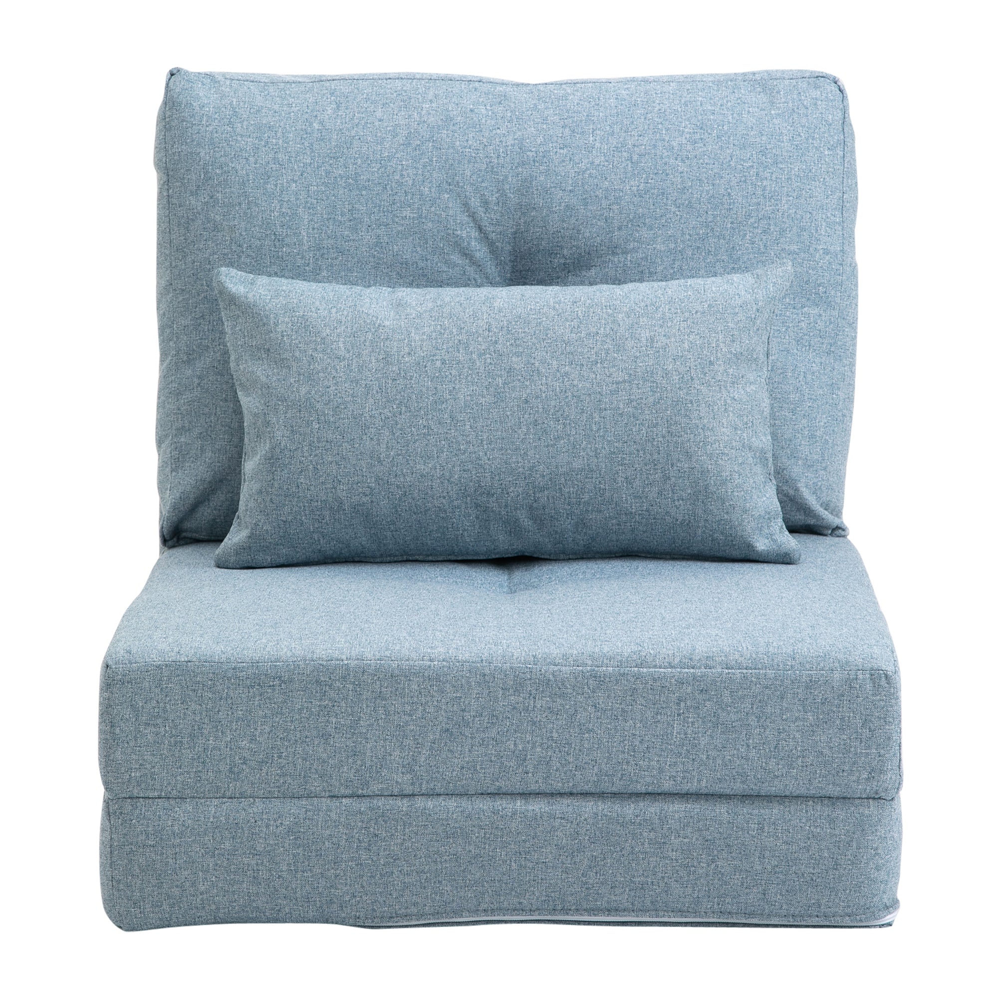 Gulvstol Foldmadras Liggeunderlag   - -  Design  Aftagelig Pude  60   80   56 Cm  Himmelblå