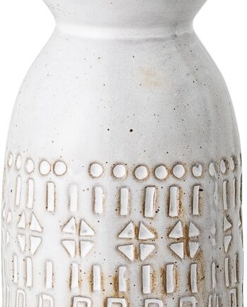 Gulvvase Bloomingville Embla ø6ã 14   Cm Hvid Håndlavet Stentøj