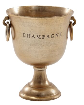 Håndlavet Champagnekøler  28x37x28 Cm  Aluminium  Guldfarvet
