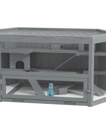 Hamsterbur    Niveauer  Aftagelig Bakke  Træ Metal  115x60x55 Cm