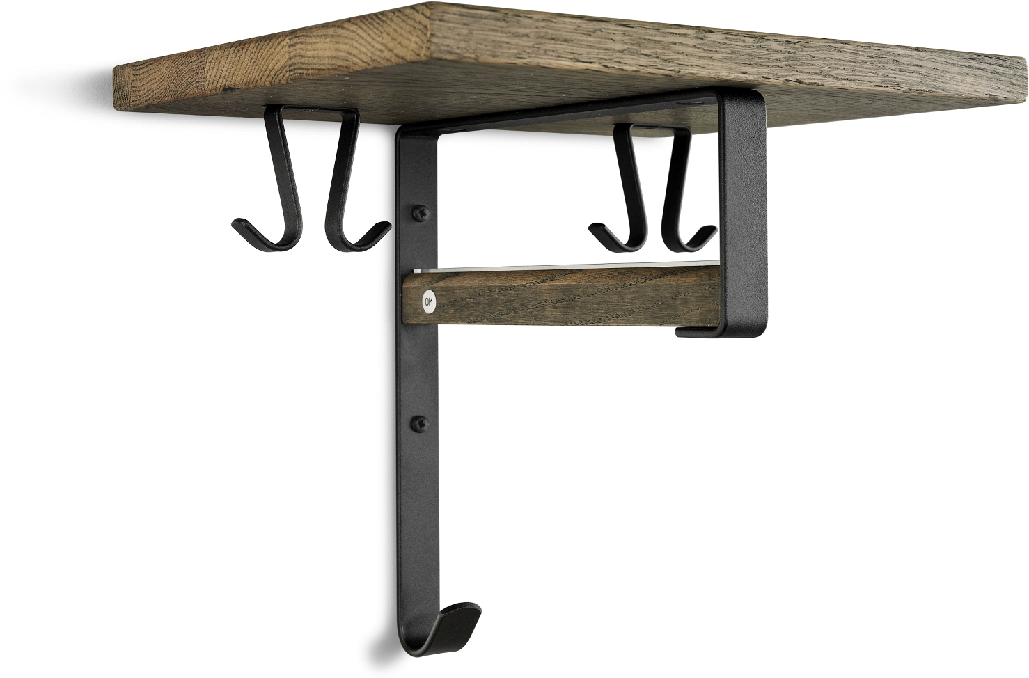Hattehylde Oscarssons Möbel Cott Røget Olieret Eg Med Matsort Stål H29xl33xd25 Cm