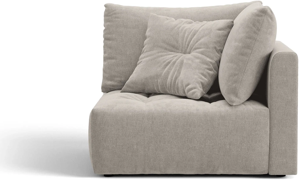 Hjørnemodul Micadoni Bloom Modulsofa  Lys Grå Wind 84 Tekstureret Stof  B105xd105xh97 Cm