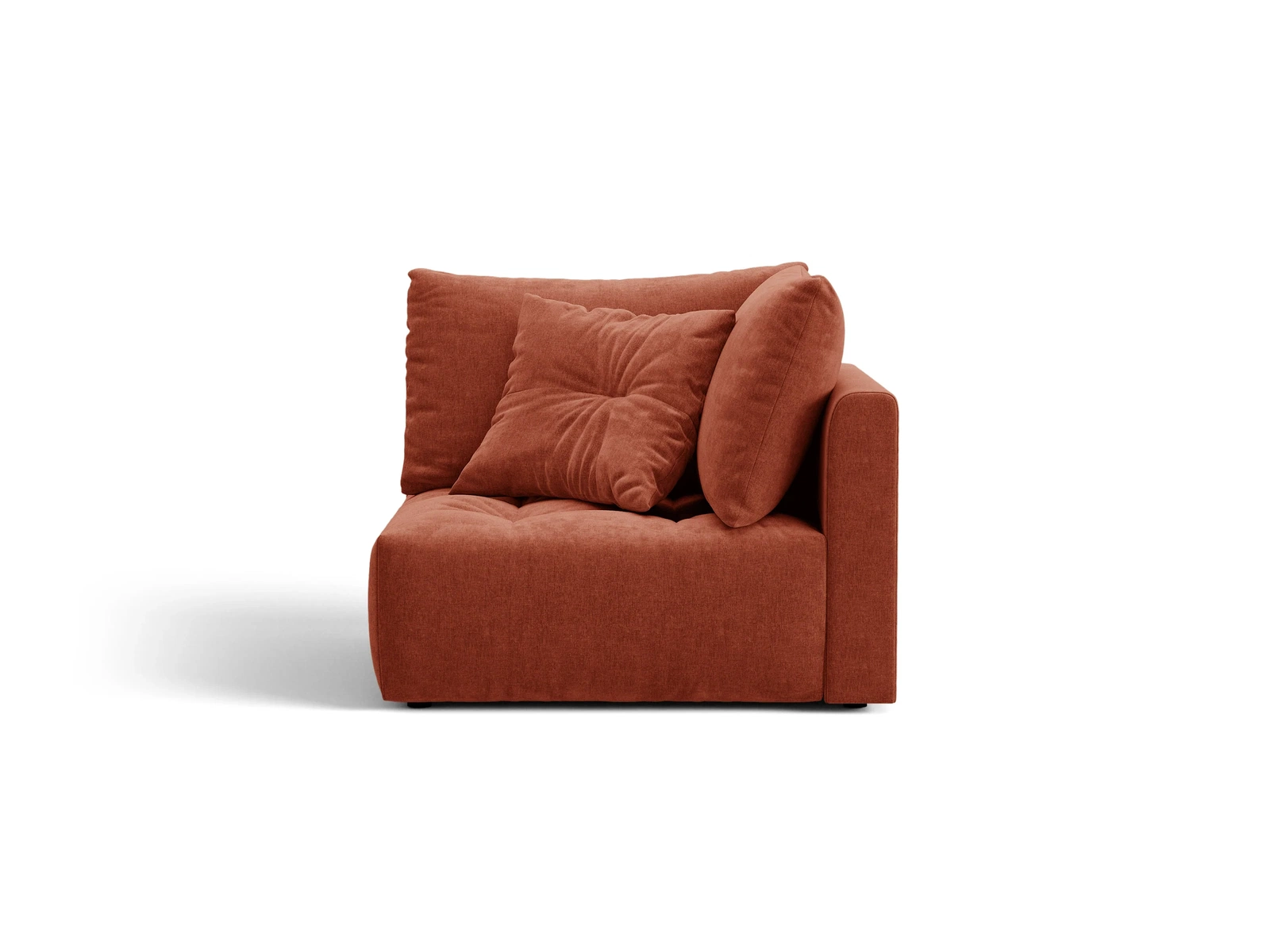 Hjørnemodul Micadoni Bloom Rødbrun Wind 52 Teksturstof H97ã B105ã D105 Cm Modulsofa