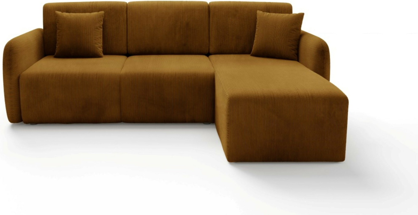 Hjørnesofa Maison Vellé Sorella Loungesofa Med Sovefunktion  Poso 01 Corduroy Stof  B245xd185 Cm  Opbevaring