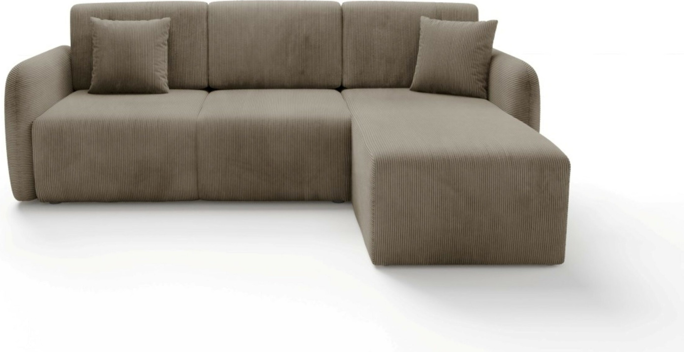 Hjørnesofa Maison Vellé Sorella Loungesofa Poso 02 Stof  Sovesofa 200x140 Cm  Vendbar Med Opbevaring