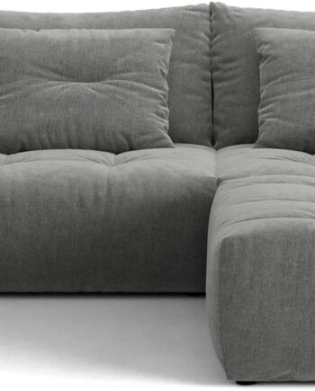 Hjørnesofa Micadoni Bloom Mørkegrå Wind 89 Tekstureret Stof  Vendbar   -personers  B232 D214 H97