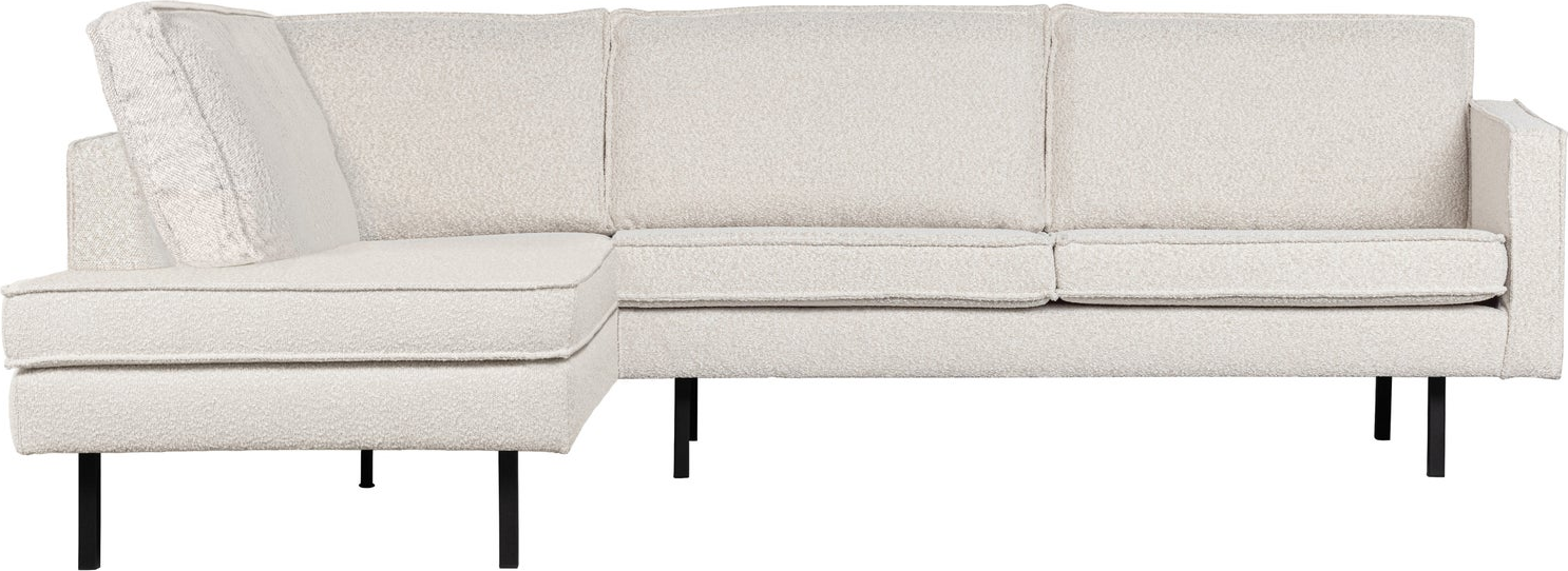 Hjørnesofa Venstre Woood Rodeo Loungesofa 266x213 Cm Natur Colmar Bouclé Fast Komfort