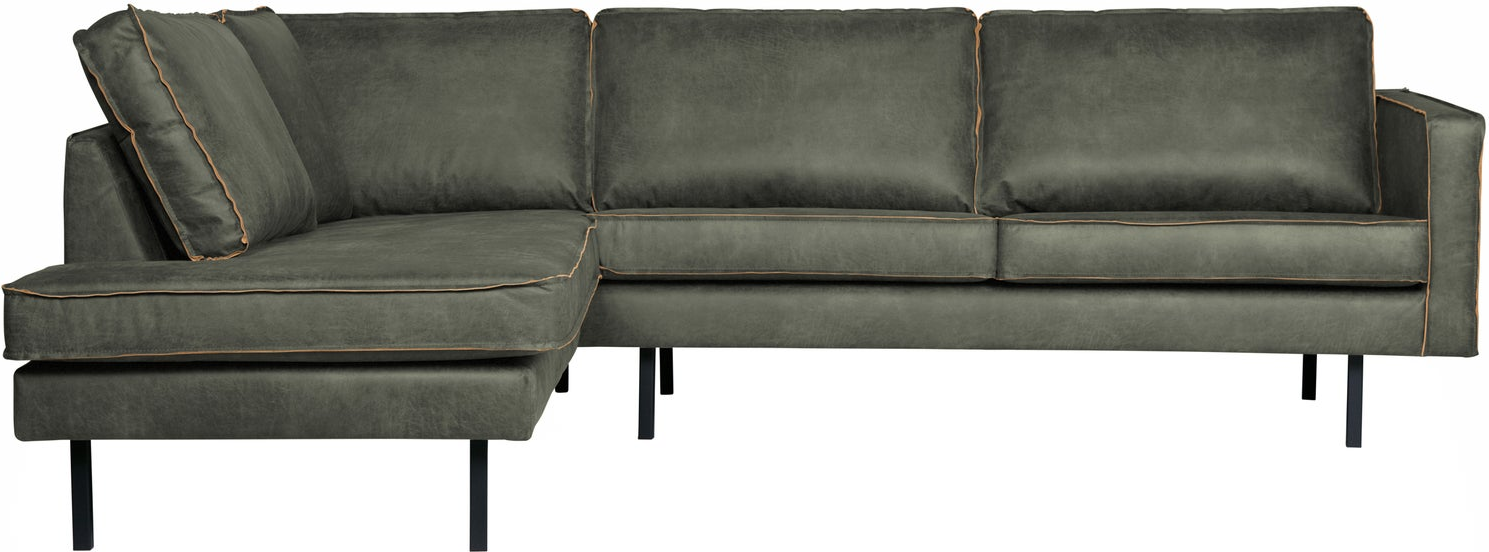 Hjørnesofa Woood Rodeo Venstrevendt 266x213 Cm Loungesofa Army Læderlook Ecoleather